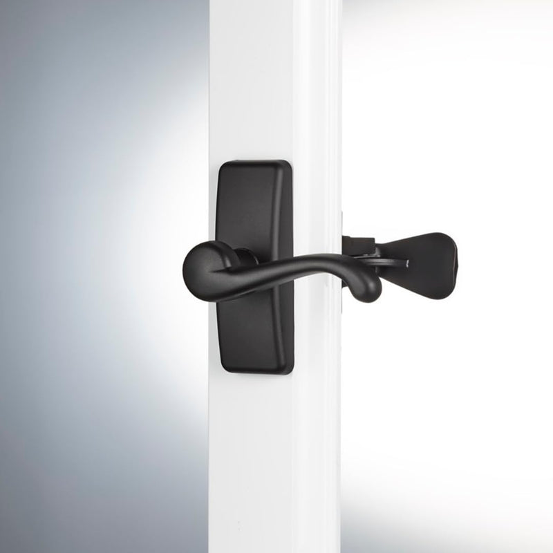 Ideal Security GL Lever Handle Set for Storm Doors and Screen Doors, Storm Door Handle Replacement, Screen Door Handle, Matte Black