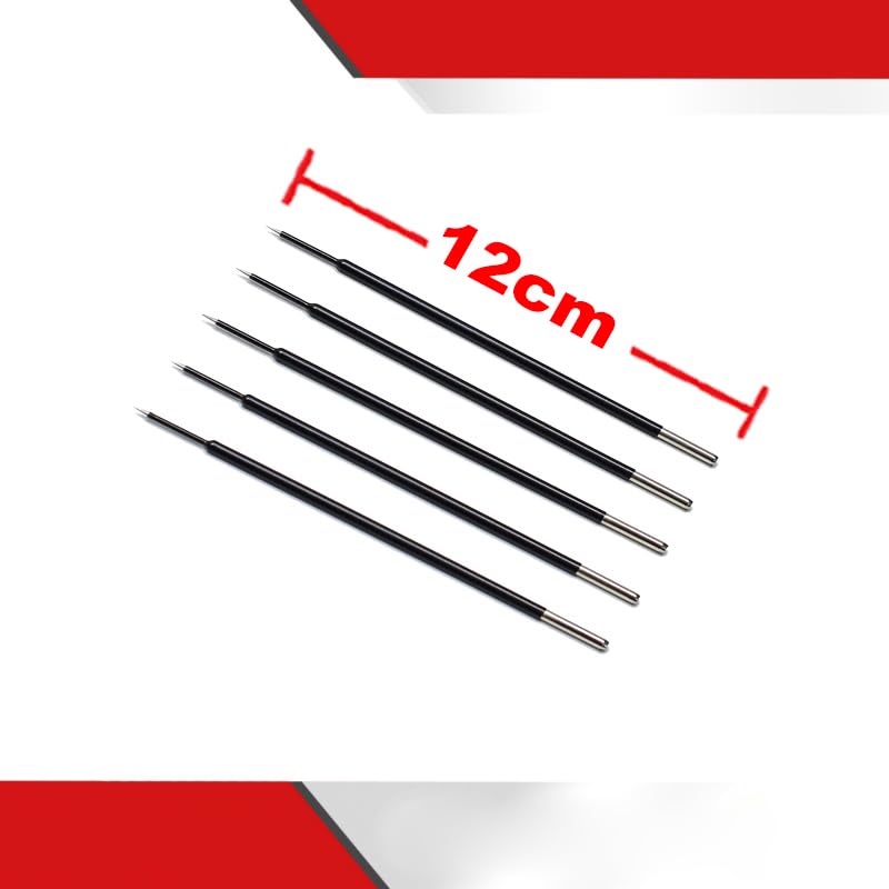 Colorado Micro Dissection Needle Straight 5cm, Set of 5 Pcs, Point Made in Tungsten Carbide (12cm) 12cm