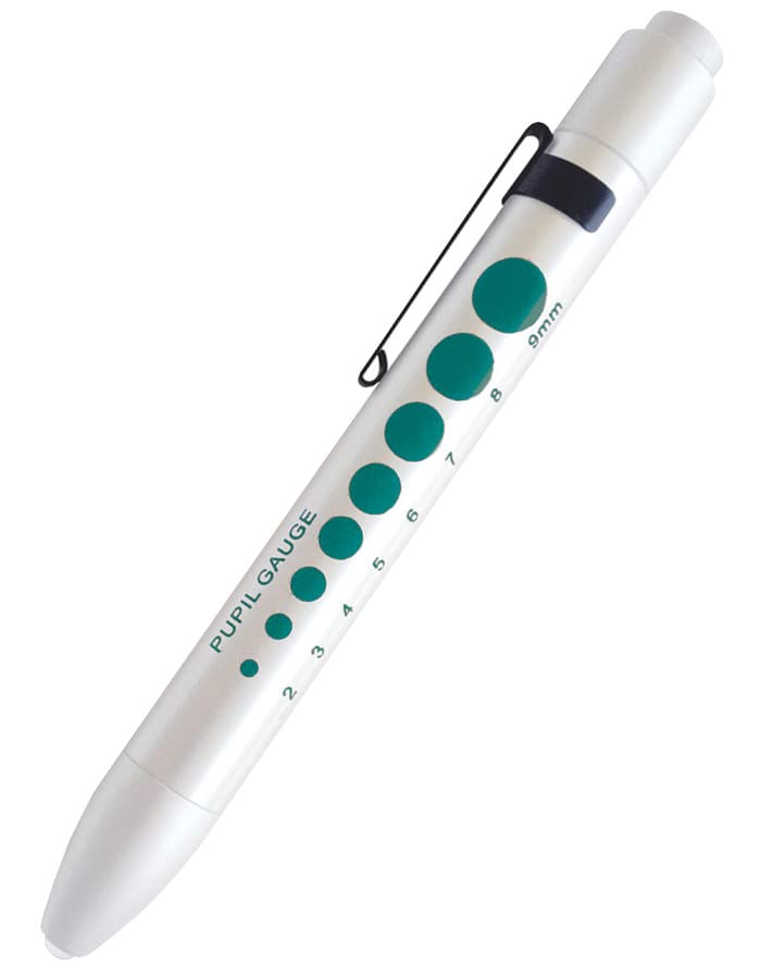Prestige Medical Soft LED Pupil Gauge Penlight, Teal & White