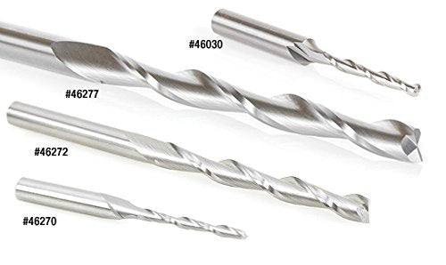 Amana Tool - 46562 Solid Carbide CNC Foam Cutting Down-Cut Square End Spiral 1/8 Dia x 1-1