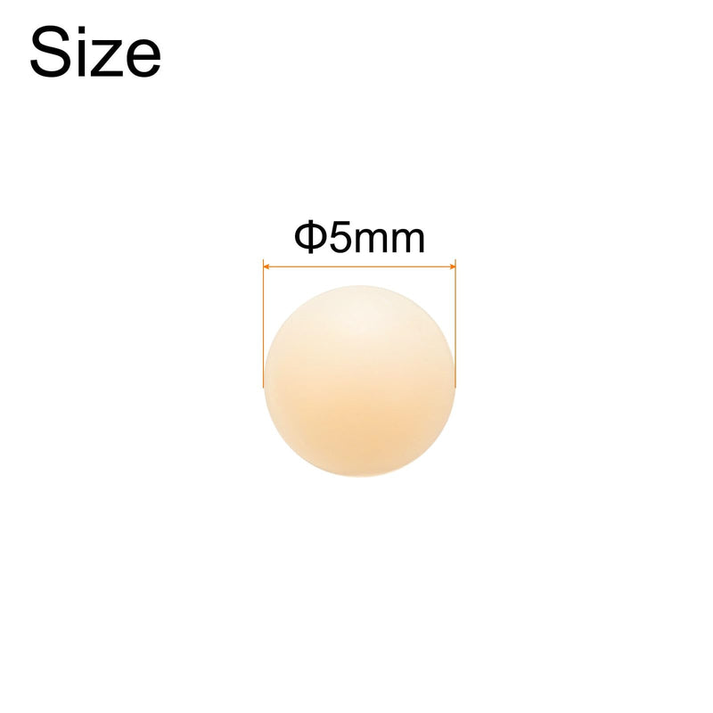 uxcell 100pcs Nylon Bearing Balls 5mm Solid Plastic Balls, Precision Mini Nylon Balls