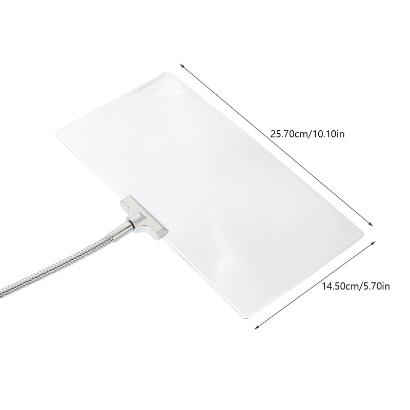 Baluue 4X Magnifying Glass with White Led Light Flexible Gooseneck Desktop Reading Magnifier for Small Print Crafting and Low Vision Assistance