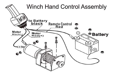 RUGCEL WINCH Winch Hand Control Assembly for Rated Pulling 1500lbs to 5000lbs 12V Electric Winch, Winch Hand-held Control Replacement (Yellow) Yellow