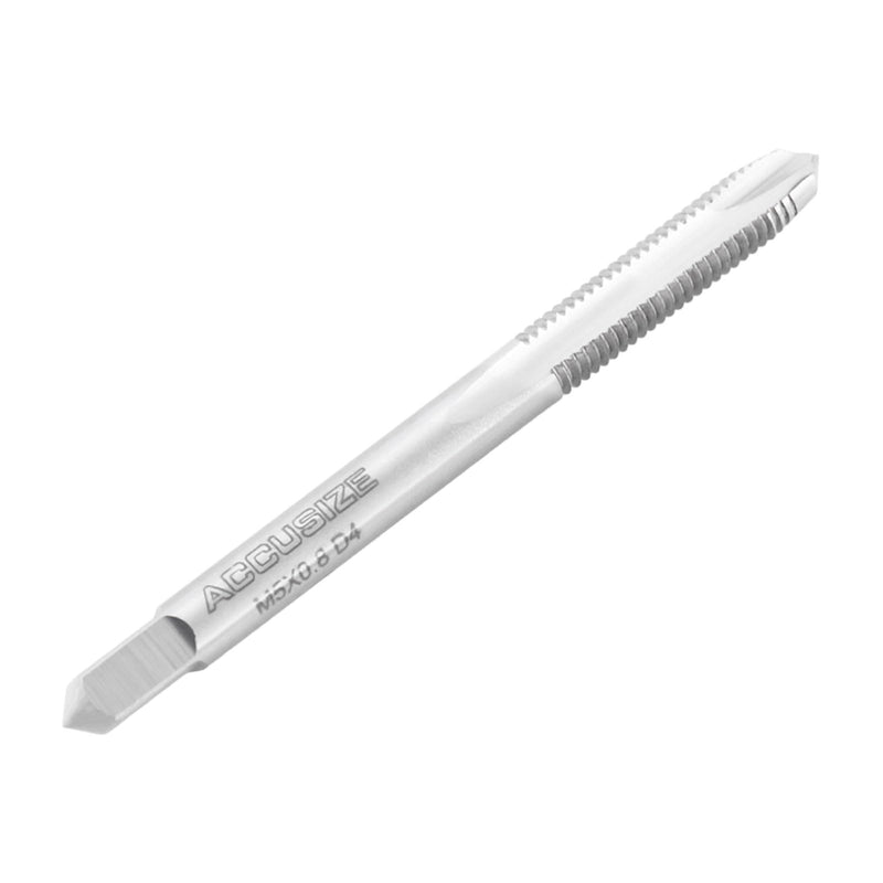 Accusize Tools - H.S.S. Metric Spiral Point Taps, American Standard, Fully Ground (Size: M5X0.8, Flute: 2) | Fully Ground Bright Finish, Right-Hand Cut, Square Shank, H Limit D4, American Standard, SPT-5M-08x10