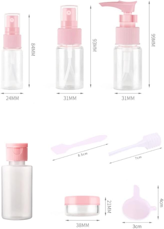 11 Pcs Travel Set Travel Bottles Skincare Travel Set Travel Pouches Refill Bottles Travel Goods Travel Mini Cosmetic Refill Bottles Cream Bottles Plastic Clear Cosmetic Containers Travel Refill - NewNest Australia