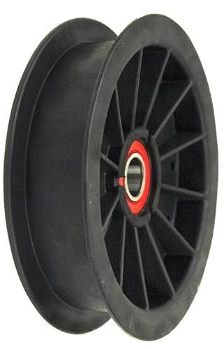 Flat Idler Pulley 5-7/8" Diameter Replacements for Hustler Fastrak Mower, Part Number 784504, Replaces for Hustler 784504 Exmark 109-0977 Toro 109-0977, Fits Fastrak and Mini Fastrak