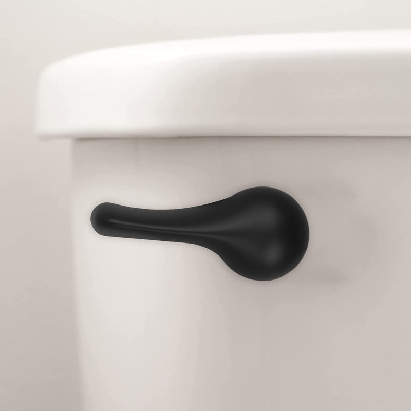 Toilet Handle Replacement Kit, Toilet Flush Handle with Stainless Steel Flapper Chains, Universal Toilet Lever for Most Front Mount Toilets, Matte Black Toilet Flush Lever