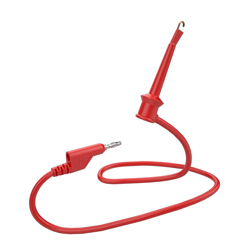5pcs Multi-Meter Test Leads 4mm Stackable Banana Plug to Test Hook Clips Flexible Cable 3.3ft/1m Jumper Wire Line for Electrical Testing J.70054-2 A