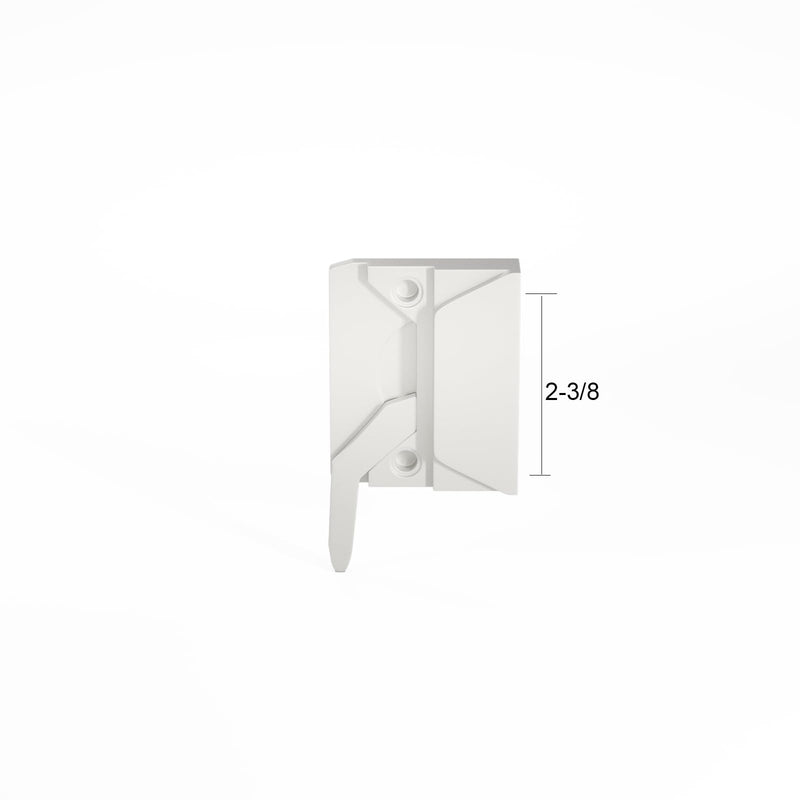BRIXWELL Casement Sash Lock, Die Cast Material, White Finish, 2-3/8" Hole Spacing, Left-Hand Type, for Entrygard Casement Windows, Replacement Window Frame Hardware Modern