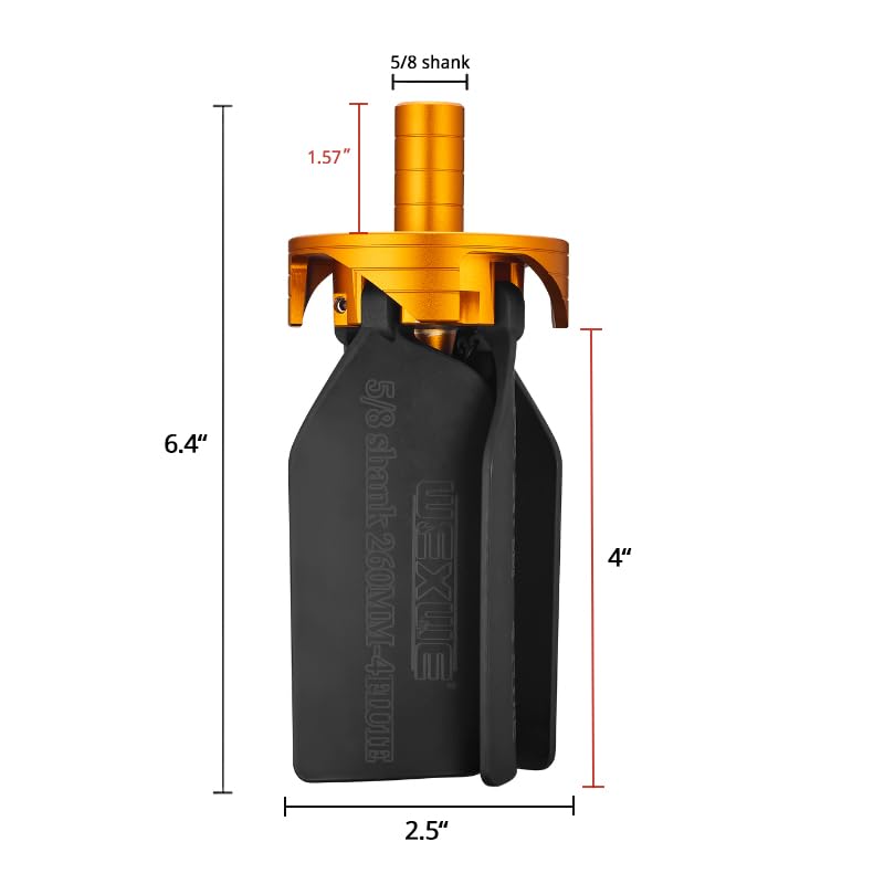 CNC Machine Chip Removal Fan,Chip Cleaner For Aluminum, Copper,Steels, Wood Working High Power Removal Rate, 4 Flute,5/8" Shank, Unfold Size 260mm 1pcs Fan 5/8"Shank- 260MM 4Flute