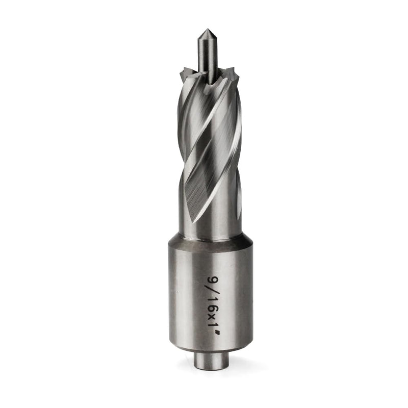 OSCARBIDE 9/16" x 1" HSS Annular Cutter 3/4" Weldon Shank Mag Drill Bit | 2 Flat | 9/16"Cutting Diameter | 1"Cutting Depth | Burr-Free Holes | Rapid Chip Removal | 10x Faster Than Twist Drills