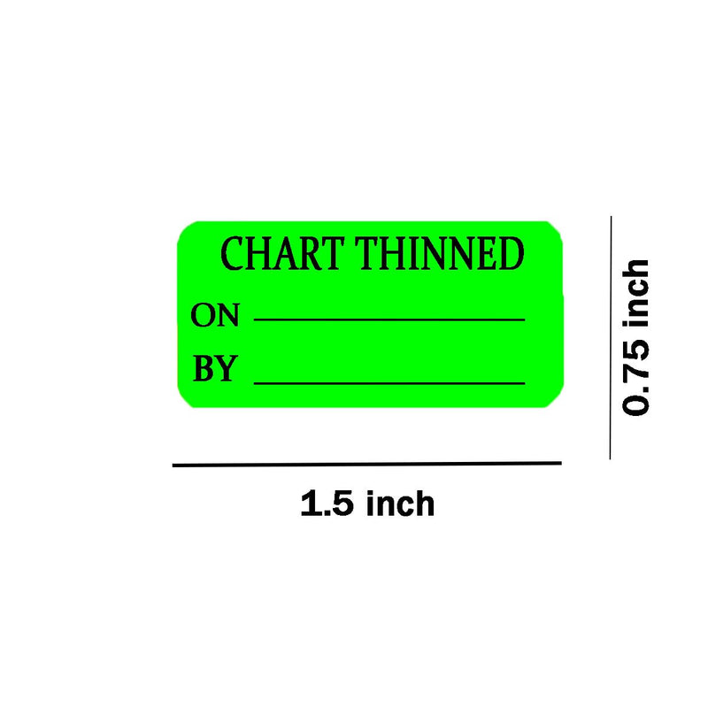 Hodmopli Medical Labels, 1.5" x 0.75", 500 pcs/roll, Green (Pack of 2) 1.5 x 0.75 inch (Pack of 2)
