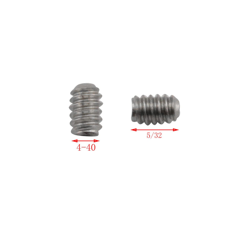 25pcs 4-40 x 5/32" Stainless Steel Allen Head Hex Hexagon Socket Set Screws Cup Point with Hex Key Wrench 4-40 x 5/32 Inch