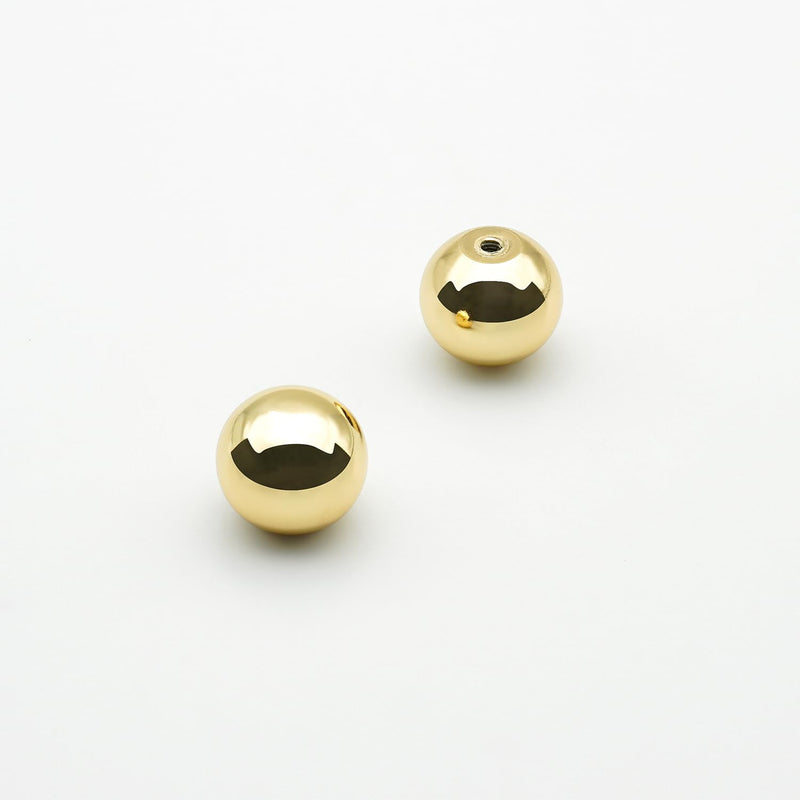 10 Pack Polished Gold Ball Cabinet Knobs 1 Inch(25mm) Diameter Zinc Alloy Shiny Gold Drawer Dresser Pulls Polished Brass Kitchen Cupboard Handles Bathroom Furniture Hardware