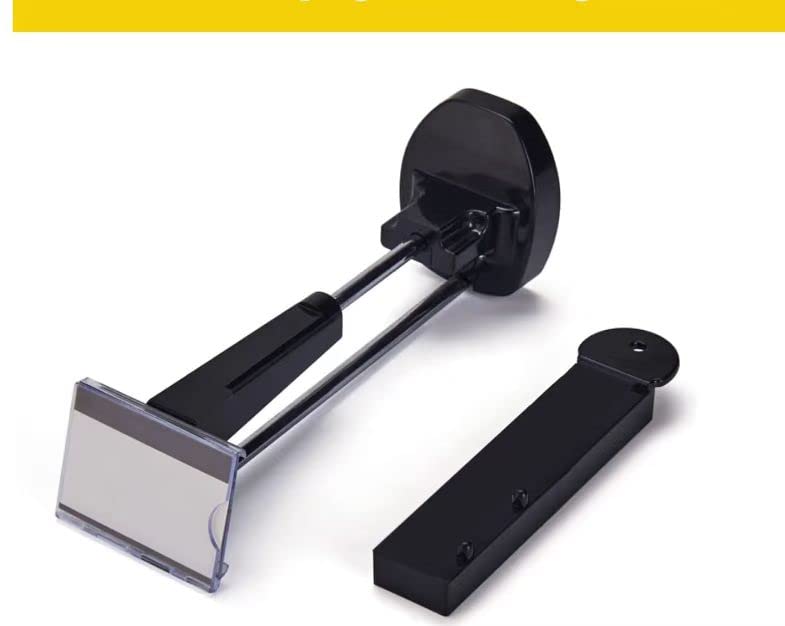 2PKS Slat Wall Security Hook Tool,Display Wall Safety Hook Magnetic Tool,Powerful Magnet,Black Key