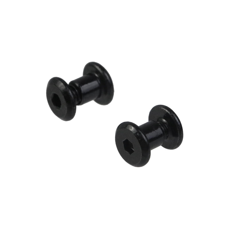 Oedema 20 Sets Black M4×4mm Binding Post Screws Countersunk Leather Rivets Stainless Steel Chicago Screws for Leather Crafting Bed Furniture, Φ5×5mm M4×4mm, Φ5×5mm