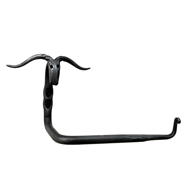 Hand Forged Metal Dragon Toilet Paper Holder Wrought Iron Toilet Paper Holder Blacksmith Handmade Wall Mounted Toilet Paper Holder Office and Home Classic Look Black Finish by Living Ideas