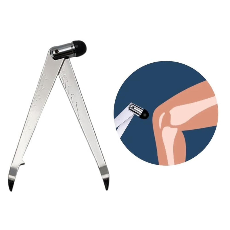 Portable Reflex Hammer with Built-in Measuring Ruler Rubber Tips Mallet Neuro Hammer Stainless Steel Neurological Tromner Hammers for Deep Tendon Reflex Testing Plantar Reflex Exam