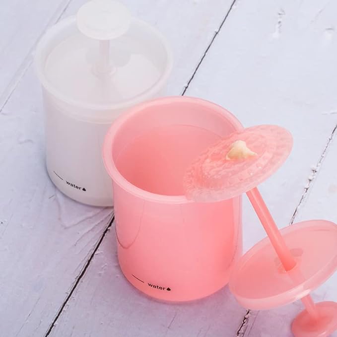 mecaponn Facial Cleansing Whisk, Facial Cleansing Foam, Facial Cleansing Whisk, 5.1 fl oz (150 ml), Foam, Cleansing Net, Portable, Shower, Bath, Face, Shampoo Convenient (Pink) - NewNest Australia