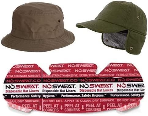 NoSWEAT Hat Sweat Pad Sweatproof Cap Liner Sweat Absorption Sheet Hat Liner Sweat Tape Sweat Prevention Bakeha Patented Made in the USA (6 Pieces) Genuine Product - NewNest Australia