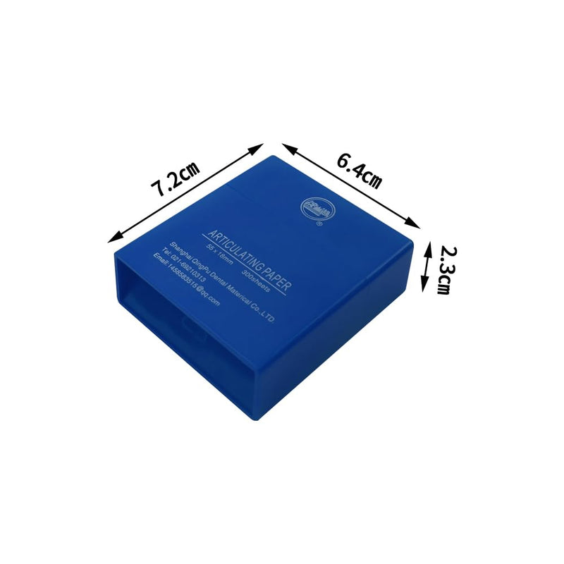 Dental Articulating Paper Strips, YOUYA DENTAL 300 SheetsThin Test Papers Articulating Paper & Film for Accurate Occlusal Bite Adjustment Testing, Dental Restoration Oral Care Supplies -55x18mm(Blue) Blue