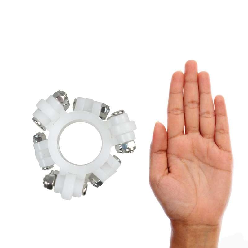 23mm Sewer Inspection Camera Protective Cover, 104mm Sewer Camera Head Center Guide Wheels,White Plastic, Accessory for Pipes Over 104mm