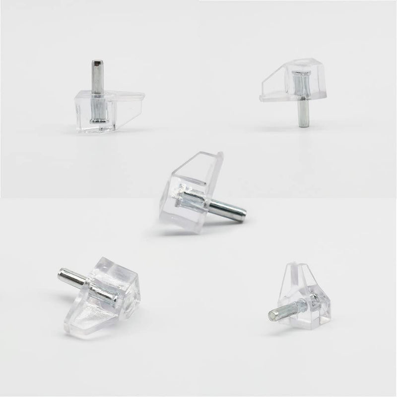 3 mm or 1/8 Inch Shelf Support Peg Clear Plastic Cabinet Shelf Support Pins Shelf Holder Replacement Peg for Kitchen Furniture Book Shelves (3mm)