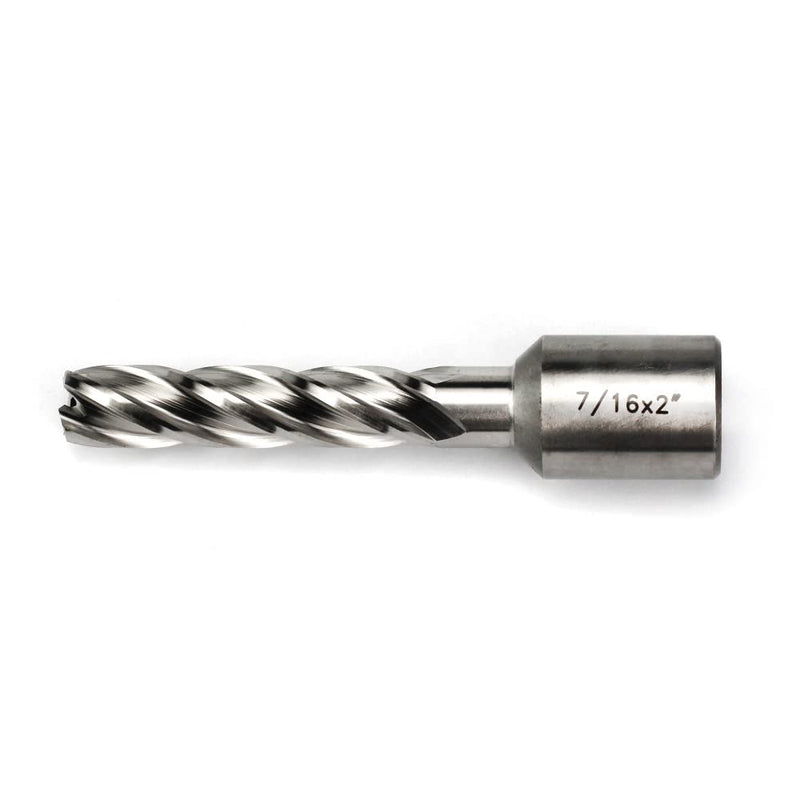 OSCARBIDE 7/16" x 2" HSS Annular Cutter 3/4" Weldon Shank Mag Drill Bit | 2 Flat | 7/16"Cutting Diameter | 2"Cutting Depth | Burr-Free Holes | Rapid Chip Removal | 10x Faster Than Twist Drills