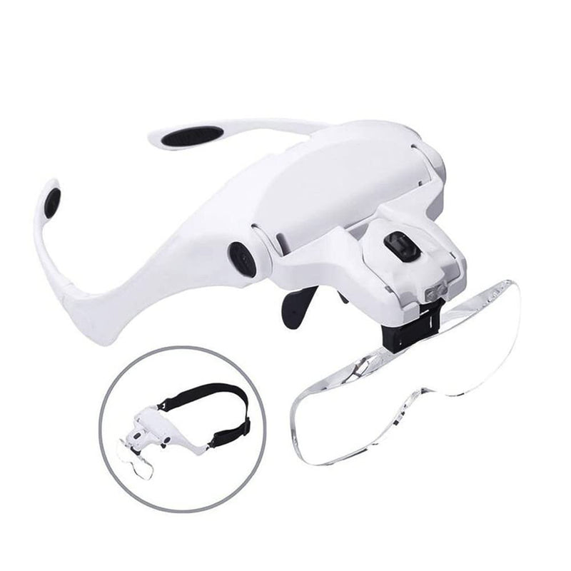 Adjustable 5 Lens Dentist Loupes LED Light Headband Magnifier Glass Dental Magnifier Surgery Binocular Glass 1.0X 1.5X 2.0X 2.5X 3.5X