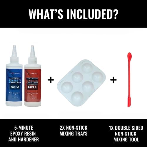 Starbond 5 Minute Epoxy Flexible-Toughened, UV-Protection Technology, Enhanced Durability Convenient Mixing Tools 2,600 lb Shear Strength, Quick Cure for Wood, Metal, Plumbing, Ceramic, 8 oz