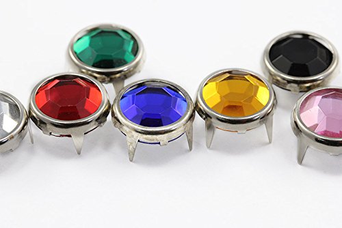 8mm Crystal CH38 Bedazzler Refills Rhinestones Preset Gemagic Studs Nailheads in Rims for Garment Embelishments Leatherwork DIY Crafts Decorate Shoes, Belts, Tee Size 34-50 Pieces Crystal Clear CH38 8mm