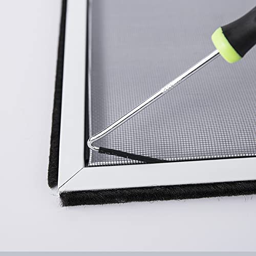 FLYZZZ Window Screen Spline, 0.16" x 100' Window Screen Retainer Spline, Round，Black，Window Screen Repair Tool