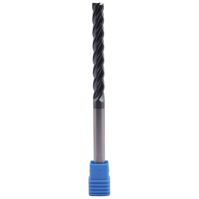 BestParts High Performance Solid Carbide Long End Mill, AlTiN Coated, 4 Flute, 30 Degree Helix, 3/8" Cutting Diameter, 3/8" Shank Diameter, 3" Length of Cut, 6" Overall Length, Square End