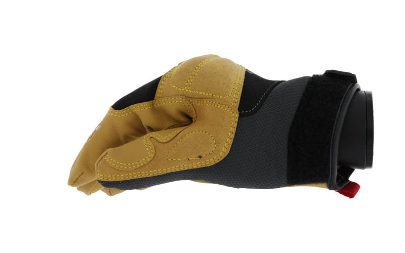 Mechanix Wear Material4X Padded Palm Gloves - Durable Abrasion-Resistant Gloves for Protecting Hands - Leather - TrekDrey Material - Machine Washable - Brown/Black - Large