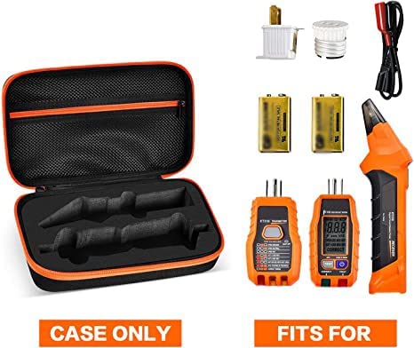 Storage Case for Klein Circuit Breaker Finder, Outlet Repair Kit & GFCI Tester - Box Only Black