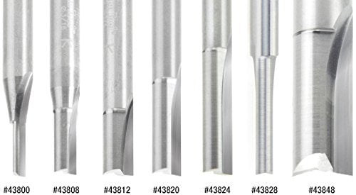 Amana Tool - 43824 Solid Carbide Straight Plunge 1/4 Dia x 1" 4 Shank Router Bit
