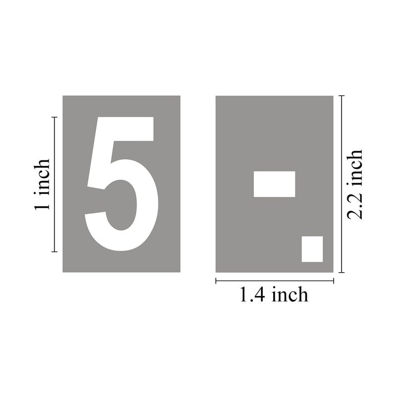 1 Inch Number Stencils for Painting - 11 Pack Number Stencil Templates for Curb Address, Cakes, Cookies, Mailboxes and Crafts, Reusable House Numbers Stencils for Wood Signs & Cement Wall Art 1 Inch