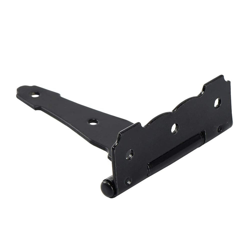 HOME MASTER HARDWARE 4 in Decorative T Strap Hinge Shed Storage Gate Strap Hinge Barns Door Tee Hinges with Screws Black 10 Pack 4" - 10pack