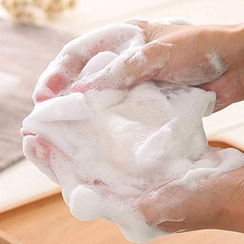 Wakaka 10-Piece Whisk Net with Soap Filling, Soap Net, Soap Bag, Whip, Mesh Material, Drawstring Bag, Bath, Foaming Massage, Exfoliating - NewNest Australia