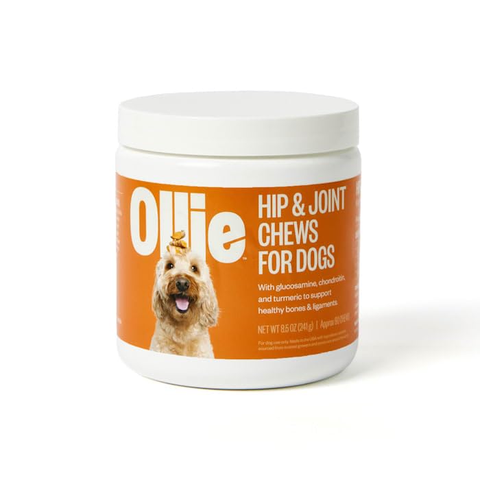 Ollie Zoomies Dog Hip and Joint Supplement - Glucosamine and Glucosamine Chondroitin for Inflimation Relief, 60 Count Appx.
