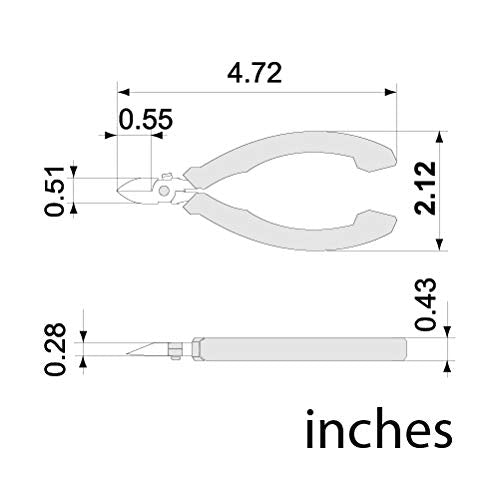 VAMPLIERS 4.75" Precision Flush Cutters. Made in Japan. Professional Grade Side Cutting Pliers Mini Nippers. For Circuit Board Work, Clean Wire Cutting, Electronic Repairs.