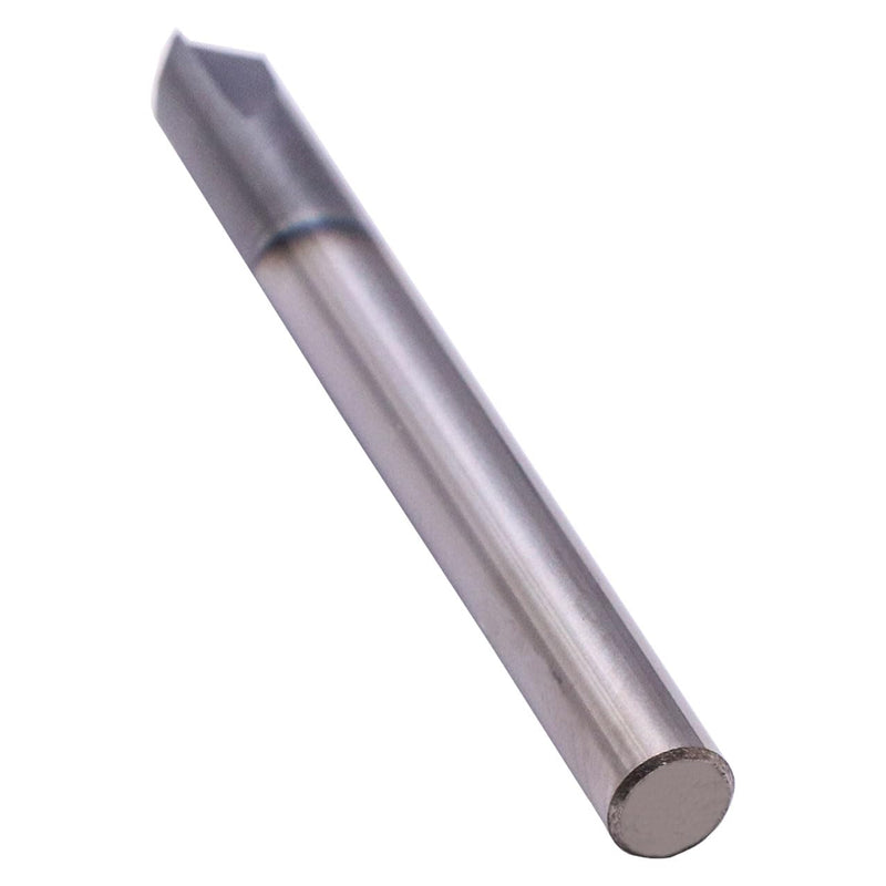 2 Flute 90° Solid Carbide Chamfer End Mill Set(5Pcs, 1/4"), AlTiN Coated | 90° Chamfer Angle, 1/4" Shank 2-1/2" OAL, Single End, V Groove Router Bit, for Milling Alloy Steel, Carbon Steel, Cast Iron 1/4 in 5
