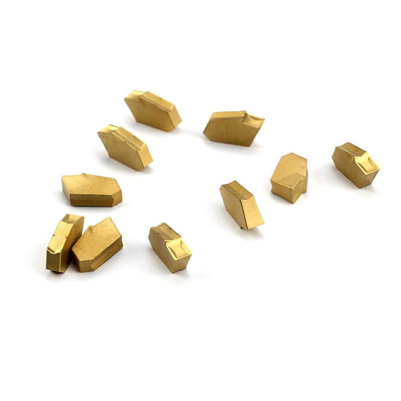OSCARBIDE 10Pcs Carbide Grooving Inserts GTN-4 QC1404 for Lathe Cut-Off | Multilayer Coated | For Steel & Stainless Steel Grooving | Wear-Resistant & Durable | Precision Ground | Long Service Life