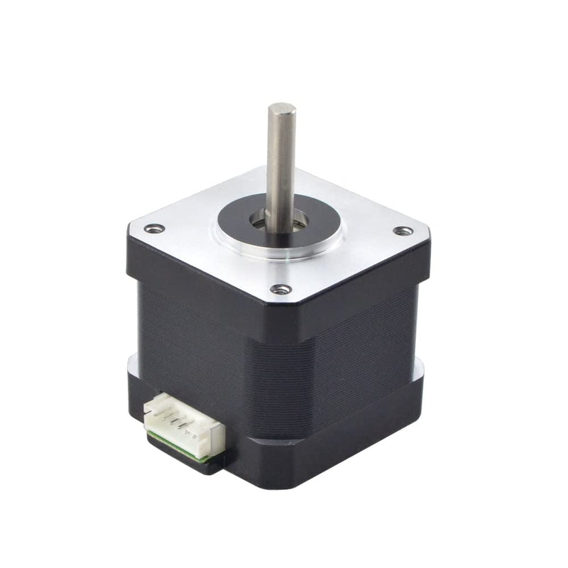 STEPPERONLINE Nema 17 Stepper Motor Bipolar 1.5A 42Ncm 42x42x38mm 1.8deg 4 Wires with 1m Cable and Connector (1 Pack) Black-1.8°