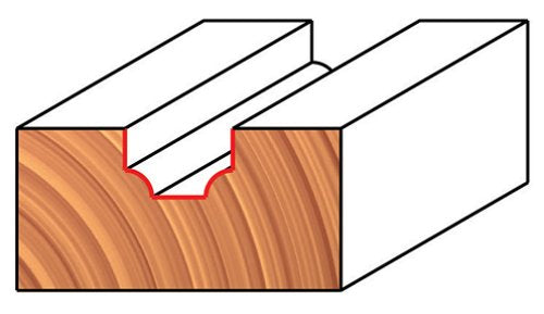 Freud 39-580 1-1/2-Inch Diameter Top Bearing Ovolo Groove Router Bit with 1/2-Inch Shank