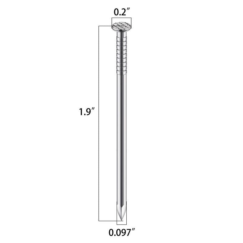 (100 pcs)2 inch Stainless Steel 304 Nails, Hanging Nails, Wall Nails, Dowels, Long Nails 2 Ss