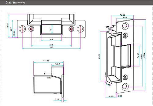 MENGQI-CONTROL Failure Secure ANSI Standard Heavy Duty Electric Strike Lock for North American Door 1000kg Holding Force for Wooden Metal PVC Door