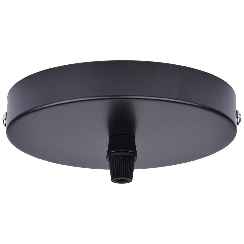 Arturesthome Modern Rewind Ceiling Canopy Kit, Single Hole Ceiling Plate for Pendant Lights or Chandelier Fixture - Black 18cm