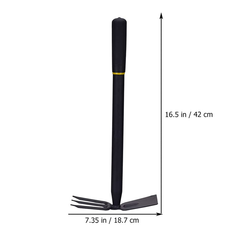 Yardwe Hoe and Cultivator, Garden Rake Hand Tiller Tool Heavy Duty Cultivator Hoe for loosening Soil Weeding Digging Flower Planting Garden Farming Agriculture Tool