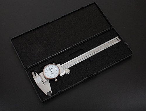 Accusize Industrial Tools 0-6 inch by 0.001 inch Precision Dial Caliper, Stainless Steel, in Fitted Box, P920-S216 1